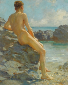 The Bather [1924] by Henry Scott Tuke [1858–1929]